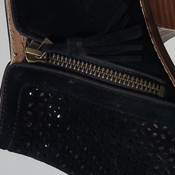 Vionic Black Suede Ankle Booties with Perforated Design size 8 - Picture 5 of 15